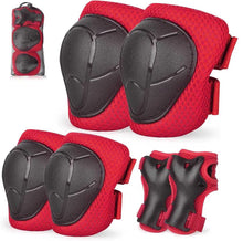 Load image into Gallery viewer, Kids Protective Gear Knee Pads and Elbow Pads 3 in 1 with Wrist Guard for  Skateboard