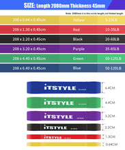 Load image into Gallery viewer, ITSTYLE Resistance Bands 208CM 8 Level Crossfit latex Loop Strap Expande