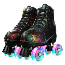 Load image into Gallery viewer, PU Leather Roller Skates Skating Shoes