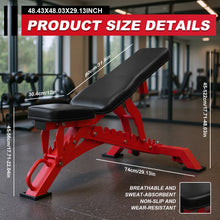 Load image into Gallery viewer, Strength Training Bench Adjustable Press Bench