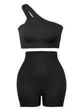 Load image into Gallery viewer, CHRLEISURE Seamless Sports Set Women Fitness Outfit Rib Yoga Suit