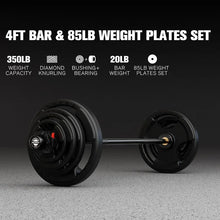 Load image into Gallery viewer, 4ft/4.8ft/6ft Olympic Barbell for Strength and Weightlifting Training