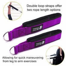 Load image into Gallery viewer, 1 Pair Pilates Double Loop Straps for Reformer Feet