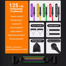 Load image into Gallery viewer, 10-14pcs/Set Pull Rope Bodybuilding Resistance Bands Set Multi-function Tensioner