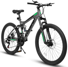 Load image into Gallery viewer, Ecarpat Dual Full Suspension Mountain Bike 24/26/27.5 Inch, Mens Women Teenagers