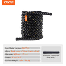 Load image into Gallery viewer, VEVOR Battle Rope 1.5 Inch Diameter 30Ft Length for Home Gym