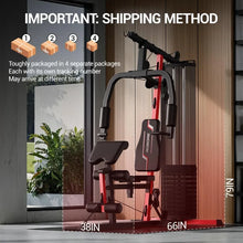 Load image into Gallery viewer, Home Gym System with 160LB Weight Stack, Multifunctiona