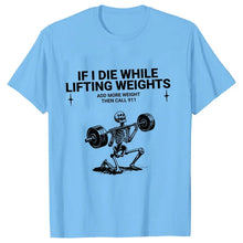 Load image into Gallery viewer, Gym Workout T-shirts for Men Clothing Funny Weightlifting Tshirts