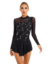 Load image into Gallery viewer, Womens Rhinestone Figure Ice Skating Dress