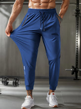 Load image into Gallery viewer, Men's Waist Drawstring Quick-drying High Elasticity Solid Color Sports Training Outdoor Long Pants