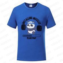 Load image into Gallery viewer, Funny Panda Gym Print T-Shirt Summer Tees for Men Women