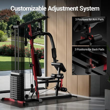 Load image into Gallery viewer, Home Gym System with 160LB Weight Stack, Multifunctiona