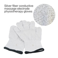Load image into Gallery viewer, Silver Conductive Fiber Massage Gloves for TENS/EMS Therapy Hand Massager