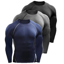 Load image into Gallery viewer, Compression Long Sleeve T Shirt Men Elastic Training T-shirt