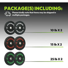 Load image into Gallery viewer, 2-Inch Bumper Plates High Bounce, Weight Plate Set