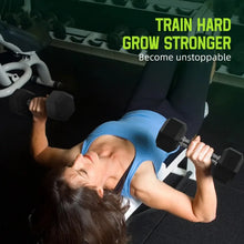 Load image into Gallery viewer, BalanceFrom Rubber Encased Hex Dumbbells, 45 lbs Pair, Black