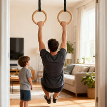 Load image into Gallery viewer, Gymnastic Rings 2pcs/set Adjustable Suspension Straps For Strength Training, Home Gym, Calisthenics Workout