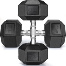 Load image into Gallery viewer, Rubber Hex Dumbbell Hand Weight