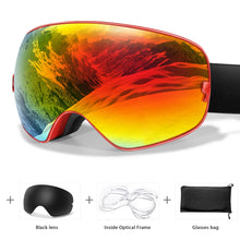 Load image into Gallery viewer, Men Women Outdoor Sports Ski goggles Anti-fog Snowboarding Snowmobile Glasses