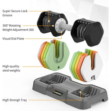 Load image into Gallery viewer, 55 lbs Pair Adjustable Dumbbells Set,