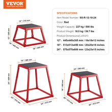 Load image into Gallery viewer, VEVOR Plyometric Jump Boxes,12/18/24/30 Inch Plyo Box