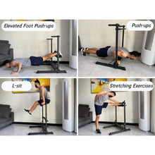 Load image into Gallery viewer, 3in1 Dip Station Bulgarian Split Squat and Calf Raise Stand