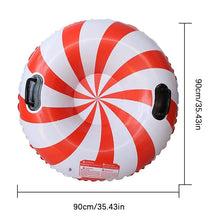 Load image into Gallery viewer, Inflatable Ski Circle Winter Inflatable Snow Tire with Handle Skiing Circle Rings Thickened PVC Snowboard