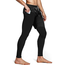 Load image into Gallery viewer, Compression Running Pants Men Double-deck 2 in 1 Sportswear Jogging Trousers Gym Training
