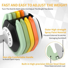 Load image into Gallery viewer, 55 lbs Pair Adjustable Dumbbells Set,