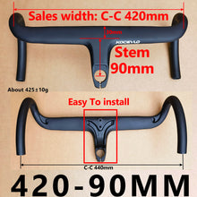 Load image into Gallery viewer, KOCEVLO X01 Road Bike Full Carbon Fiber Stem Integrated Bicycle Handlebar