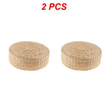 Load image into Gallery viewer, Japanese Straw Pouf Seat Mat Meditation Home Decor Cushion Buckwheat Floor Yoga Seat