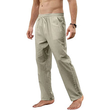Load image into Gallery viewer, Men's Cotton Linen Pants Loose Breathable Casual Streetwear Fitness Lightweight Yoga Trousers