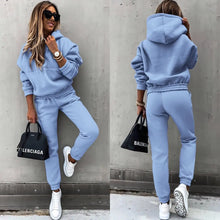 Load image into Gallery viewer, Women Fleece Hoodies Tracksuit Sets