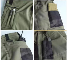 Load image into Gallery viewer, Men's Winter Autumn SoftShell Fleece Waterproof Jackets Cargo Hood Coats Fishing Hiking