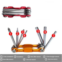 Load image into Gallery viewer, Multi Repair Tools Kit Portable Bicycle Tool Folding Allen Wrench