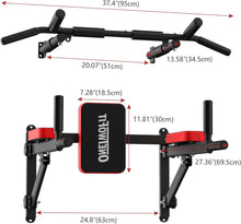 Load image into Gallery viewer, Wall Mounted Power Tower Pull Up Bar Station Workout Dip Station,Multi-Function