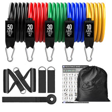 Load image into Gallery viewer, Resistance Bands Set Exercise Bands with Door Anchor