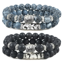 Load image into Gallery viewer, 2pcs/set Buddha Head Bracelet for Women Men