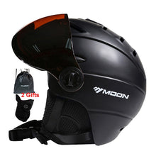 Load image into Gallery viewer, MOON Professional Half-covered Ski Helmet Integrally-molded Sports man women snow Skiing Snowboard Helmets with Goggles cover - owens-gym