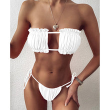Load image into Gallery viewer, Sexy Bikini 2021 Pleated Bandeau Swimsuit - owens-gym