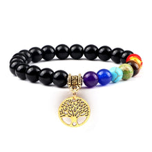 Load image into Gallery viewer, Hot 7 Chakra Life Tree Bracelets Natural Stone Reiki Healing - owens-gym