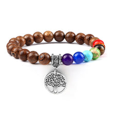 Load image into Gallery viewer, Hot 7 Chakra Life Tree Bracelets Natural Stone Reiki Healing - owens-gym