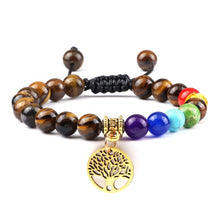 Load image into Gallery viewer, Hot 7 Chakra Life Tree Bracelets Natural Stone Reiki Healing - owens-gym