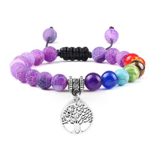 Load image into Gallery viewer, Hot 7 Chakra Life Tree Bracelets Natural Stone Reiki Healing - owens-gym