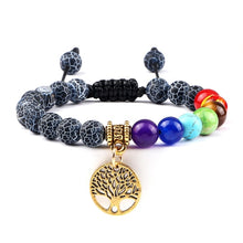 Load image into Gallery viewer, Hot 7 Chakra Life Tree Bracelets Natural Stone Reiki Healing - owens-gym