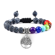 Load image into Gallery viewer, Hot 7 Chakra Life Tree Bracelets Natural Stone Reiki Healing - owens-gym