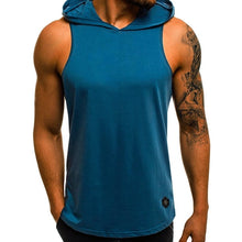 Load image into Gallery viewer, Men Hoodies Tank Top Sleeveless Muscle Gym Sport Slim Vest - owens-gym