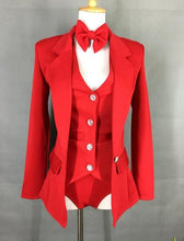 Load image into Gallery viewer, Female Modern Dance Costume Yellow Vest Coat Shorts 3 Pieces Set - owens-gym