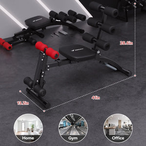 MERACH Ab Machine Multi-Functional Adjustable Ab Trainer