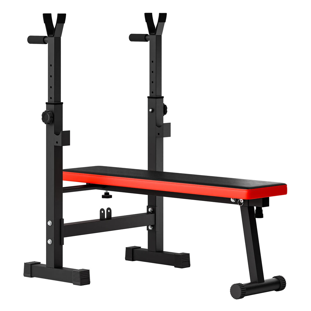Bench Press Rack, Adjustable Weight Bench with Barbell Rack